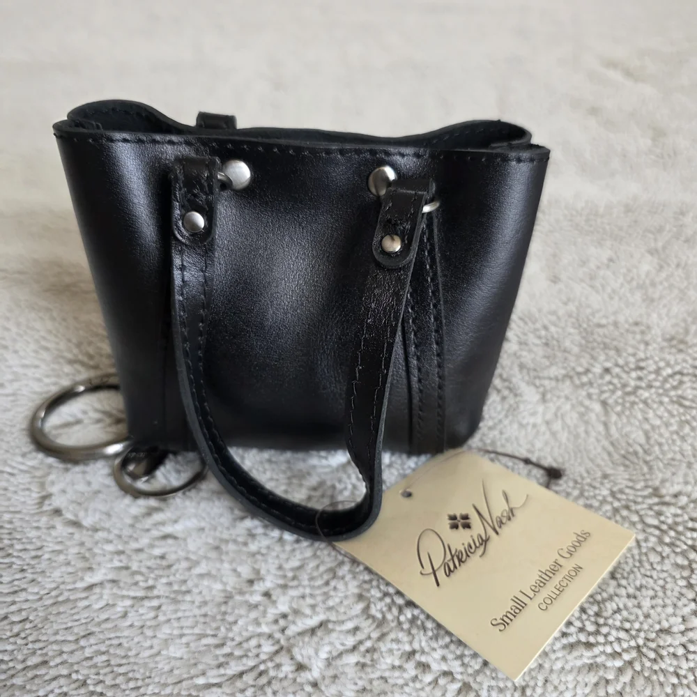 Patricia Nash Black Mini Leather Bag - Picture 5 of 12